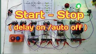 Start Stop delay on  automatic off wiring tutorial Tagalog Basic Motor Control Tutorial