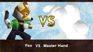 FOX vs Master Hand Super Smash Bros 64