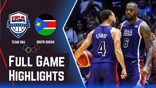 Team USA vs South Sudan Full Game Highlights  2024 Olympics