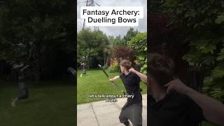 Cutting a bowstring with an arrow