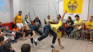 Rapunzel & Tr. Pezao play capoeira at Angoleiros do Mar festival 2019 - Mestre Lua Rasta singing