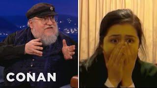 George R. R. Martin Watches Red Wedding Reaction Videos  CONAN on TBS