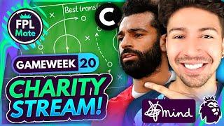 FPL GW20 WILDCARD DRAFT & STRATEGY STREAM  FPL Tips for Charity  FPL 202324 Gameweek 20