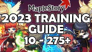 2023 Maplestory Leveling Guide 1 - 275  Training Bosses Monster Park Dailies Starforce Maps