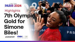 Simone Biles wins vault for her third gold of Paris Olympics   #Paris2024 #Olympics