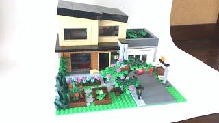 COZY LEGO Modern House MOC  Detailed Garden Full Interior + MORE  Full Tour