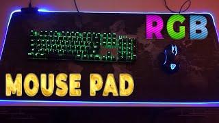 Большой игровой коврик XXL – рабочая поверхность с RGB подсветкой