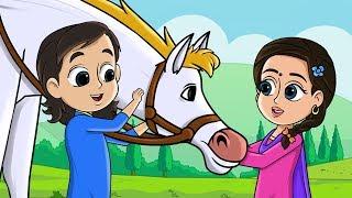 Horse Song  Lakdi Ki Kathi Kathi Pe Ghoda  Fun For Kids TV - Hindi Rhymes