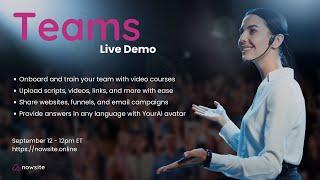 Nowsite Teams Live Demo 12.09.2024