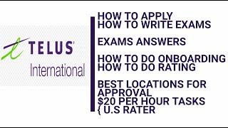 $20hr Remotely  Telus International US Rater Position How To Apply Write Exams & How To Rate