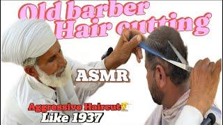 ASMR Fast Hair Cutting ️ Lofi & Shaving With Barber is old public part112