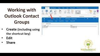 Working with Outlook Contact Groups