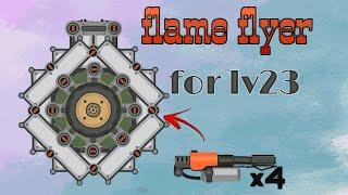 Level 23 flamethrower flying tank test  super tank rumble