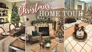 COZY CHRISTMAS HOME TOUR 2023  TRADITIONAL DECORATING IDEAS  Peaceful Christmas music