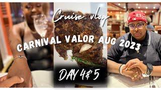 CARNIVAL VALOR CRUISE 2023 DAY 4 & 5  ANNIVERSARY STEAK HOUSE DINNER  ADULT GAMES  JAS & DAI TV