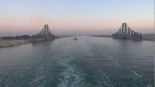 Suez Canal Egypt - Southbound passage through the Suez Canal HD 2013