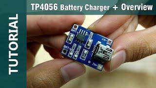 TP4056 Lithium Cell Charger Module Mini USB 5V 1A Overview
