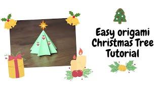 Easy Origami Christmas Tree Tutorial  3D Christmas Tree Tutorial DIY  Twins O and A