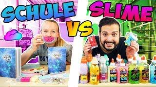 SLIME VS SCHULE MYSTERY BOX CHALLENGE Wählen Kathi & Kaan coole Schulsachen oder Schleimzutaten?