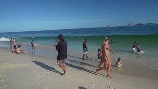  Brazil beach walk Leblon  Ipanema Copacabana 4K video  2023