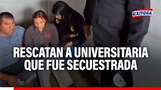 Policía rescata a joven universitaria que había sido secuestrada en Trujillo