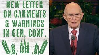 NEW First Presidency Letter on GARMENTS & WARNINGS from General Conference