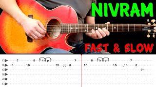 NIVRAM - Guitar lesson with tabs fast & slow NO BASS SOLO - The Shadows