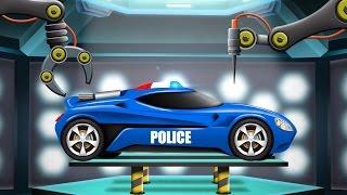 Police Car  Car Garage  Cartoon Car Remodel  Futuristic Vehicles For Kids