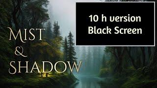 10 h BLACK SCREEN - Mist and Shadow  dark forest ambience and music 