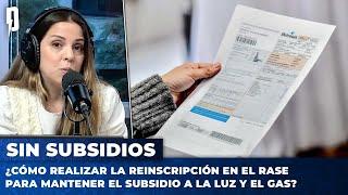  ¿Cómo realizar la reinscripción en el RASE para mantener el subsidio a la luz y el gas?