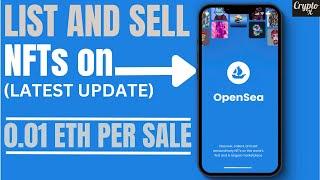 How To Mint And Sell NFTs On OpenSea in 2024  Earn 0.01 ETH Per NFT sale on OpenSea