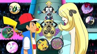 Ash vs Cynthia Full 6v6 Battle  Pokemon Journeys Ep 125124123 Pokemon Sword and shieldMasters 8