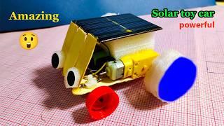 How to make a solar powered diy car handmade  mini solar powered car easy to build