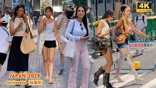 4k hdr japan travel 2024  Walk in Akihabara（秋葉原）Tokyo Japan   Relaxing Natural City ambience