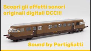 Presentazione del sound by Portigliatti per automotrici ALdn 32 e Aln56556 FS prodotte da Os.kar