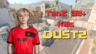 DUST2 TENZ 32+ KILLS  COMPETITIVE RANKED POV GAMEPLAY Full Match VOD