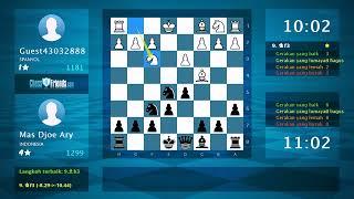 Chess Game Analysis Guest43032888 - Mas Djoe Ary  0-1 By ChessFriends.com