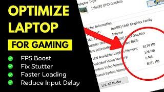 How to Optimize ANY Laptop For Gaming & Performance Boost FPS & Fix Lag   2024