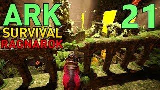 21 Into The Lava Golems Dungeon ARK Ragnarok Survival Multiplayer