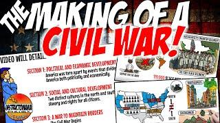 American Civil War in the Making - US History Video by Instructomania