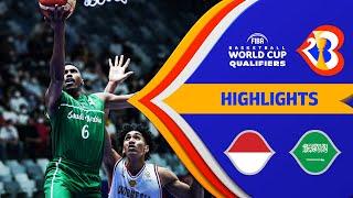  INA -  KSA  Basketball Highlights - #FIBAWC 2023 Qualifiers