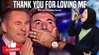 Golden Buzzer  Very Extraordinary Voice Singing Song Thank You For Loving Me Makes the Judges Cry