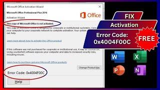 Error Code 0x4004F00C ● This copy of Microsoft Office is not activated ● Error Code 0x4004F00D