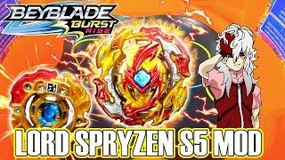 HASBRO LORD SPRYZEN S5 PROTOTYPE MOD WITH BORROWED QR CODE BEYBLADE BURST RISE HYPERSPHERE