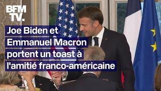 Dîner dÉtat le toast dEmmanuel Macron et Joe Biden en intégralité