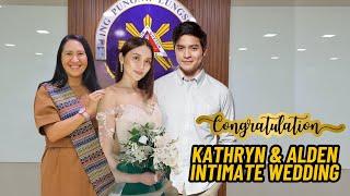 CONGRATS PRIBADONG KASAL nina ALDEN RICHARDS at KATHRYN BERNARDO ISINAGAWA sa QUEZON CITY HALL 