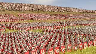 ROMANS vs GERMANIC TIBES 30K MEN March & Land Battle - Total War ROME 2