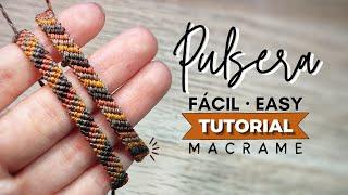  How to Make Easy and Quick Macrame Thread Bracelet Step by Step  DIY Candy Stripe Bracelet #60