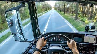 POV truck Driving new MAN tgx 470 Lohne Germany  cockpit view 4K