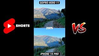 iPhone 14 Pro Max Action Mode vs GoPro Hero 11 Stabilization #shorts